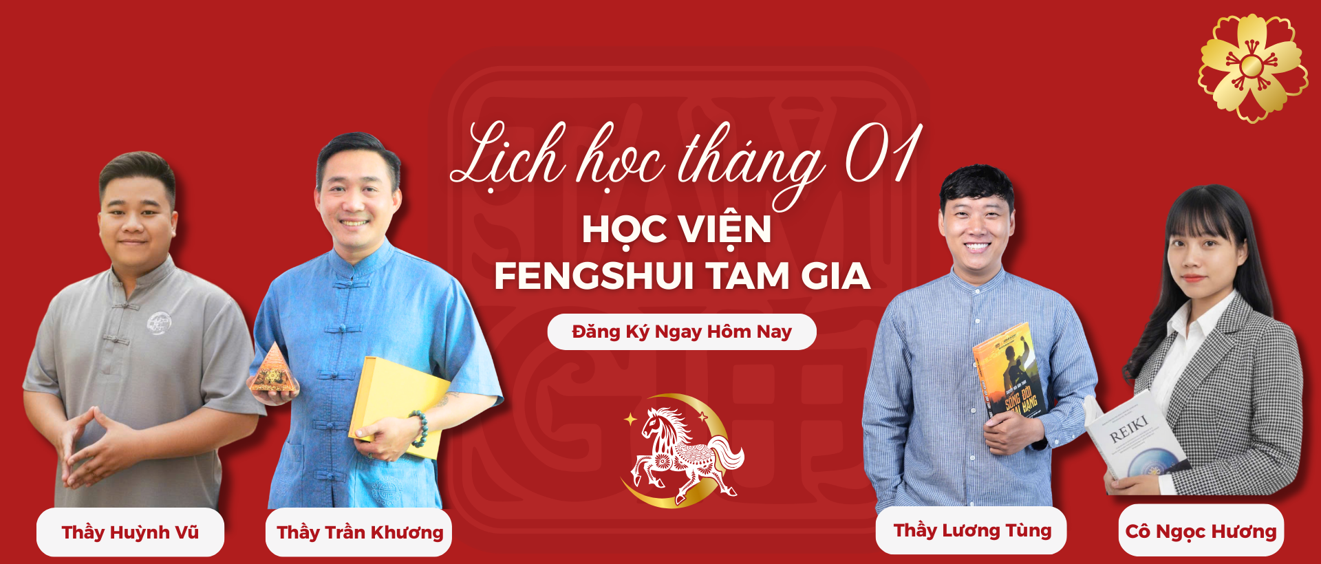 Lịch học tháng 1 FengShui Tam Gia