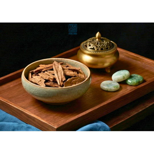 Vụn Trầm Hương Tự Nhiên – Thanh Tẩy, Khử Trượt Khí & Tăng Cường Dương Khí