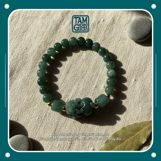 Vòng Tay Lam Ngọc Tỳ Hưu (Type A) – Vật Phẩm Chiêu Tài Tụ Lộc, Quyền Lực & Hộ Thân Vĩnh Cửu