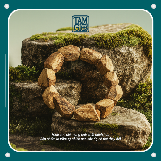 Vòng Trầm Tốc Nổi Hạt Giọt Nước – Vật Phẩm Năng Lượng Tích Lũy, Nảy Mầm Thịnh Vượng 