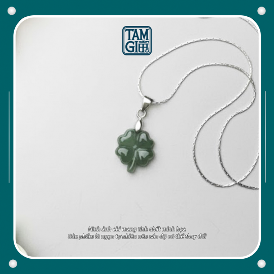 Mặt Dây Chuyền Lam Ngọc Cỏ Bốn Lá (Type A) – Vật Phẩm Chiêu May Mắn & Hy Vọng