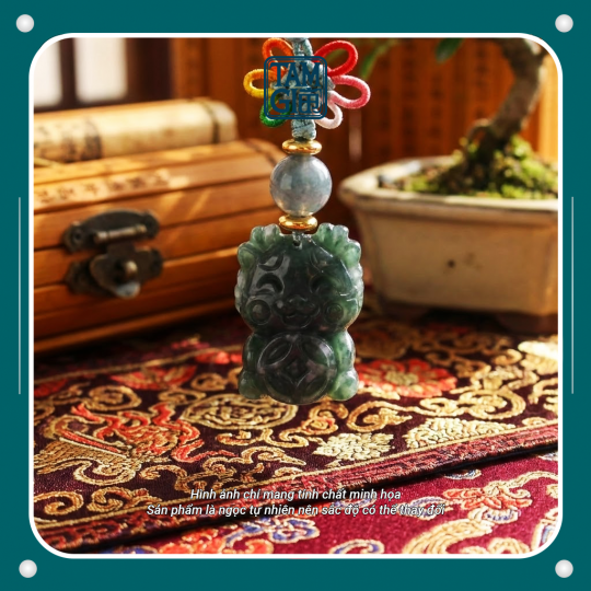 Móc Khóa Lam Ngọc Rồng Baby Ôm Kim Tiền (Type A) – Vật Phẩm Chiêu Tài Lộc, Quyền Lực & May Mắn