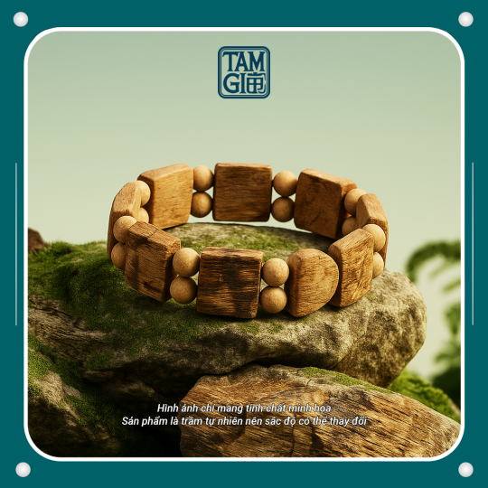 Vòng Trầm Tốc Nổi Tròn Vuông Rừng Tự Nhiên 