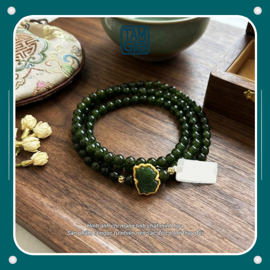 Vòng Lam Ngọc Chuỗi Quấn 3 Vòng – Vật Phẩm Hộ Mệnh, Cầu Trường Thọ & Ổn Định Vận Khí