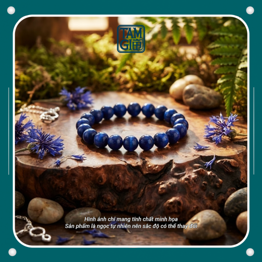 Vòng Tay Năng Lượng Kyanite Tự Nhiên – Vật Phẩm Khai Sáng Trực Giác, Giao Tiếp & Cân Bằng Tinh Thần