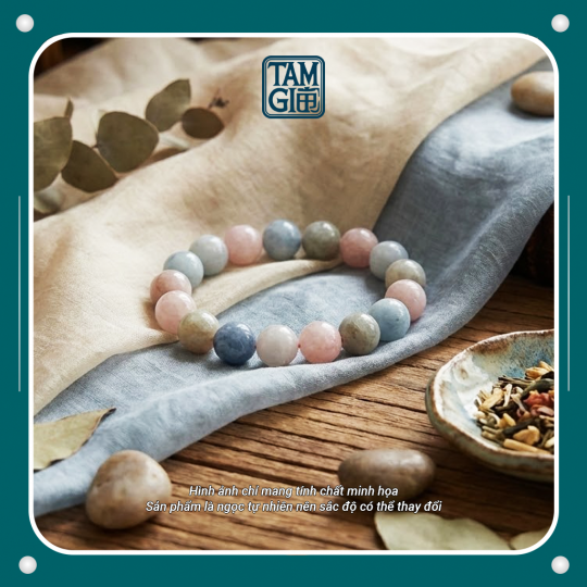 Vòng Tay Đá Năng Lượng Beryl Đa Sắc – Vật Phẩm Cân Bằng Cảm Xúc, Hài Hòa & Thanh Lọc Tinh Thần