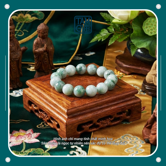 Vòng Phỉ Thúy Bạch Ngọc Phớt Xanh – Vật Phẩm Thanh Khiết, Hộ Mệnh & Cân Bằng Năng Lượng Kim Mộc