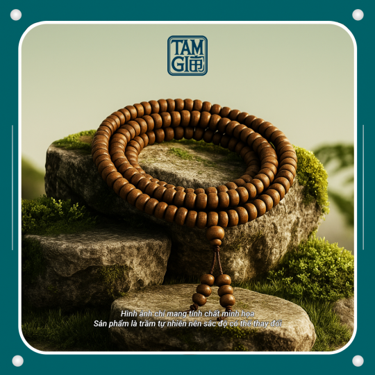 Vòng Trầm Tốc Nổi 108 Hạt – Vật Phẩm Năng Lượng Khinh Thanh