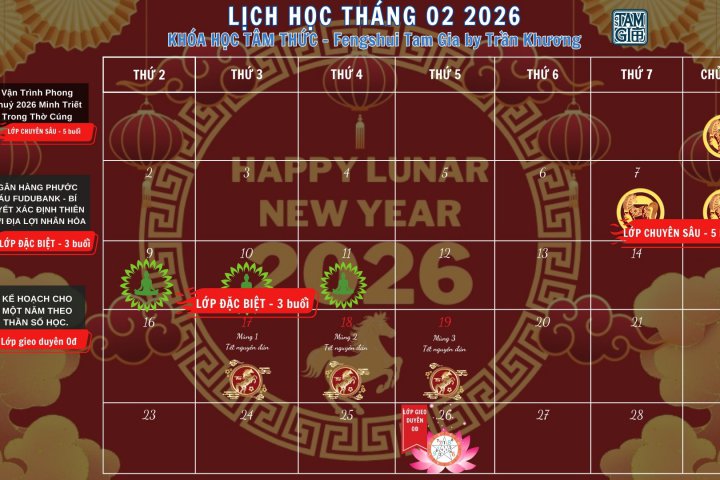 Lịch Học Tháng 02/2026 – Tháng Tết Nguyên Đán Bính Ngọ