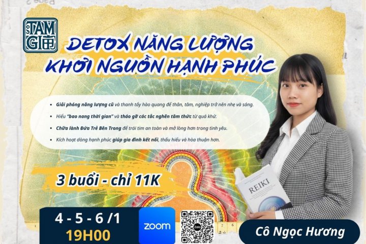 Detox Năng Lượng – Khơi Nguồn Hạnh Phúc (Khóa Học 3 Buổi)