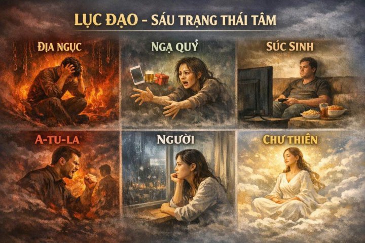 Lục Đạo – Sáu Cấu Trúc Tâm Đang Luân Chuyển Trong Một Đời