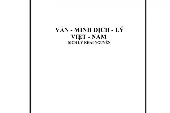 VĂN - MINH DỊCH - LÝ VIỆT NAM